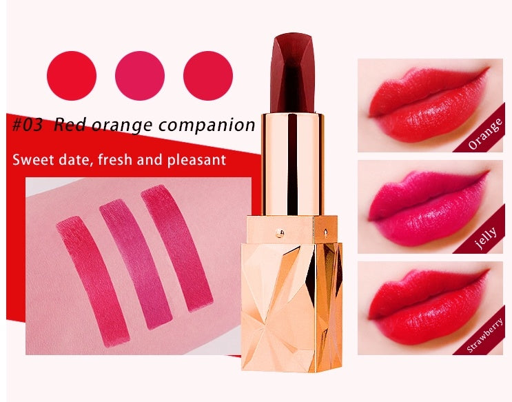 Three-sided discoloration black lipstick
